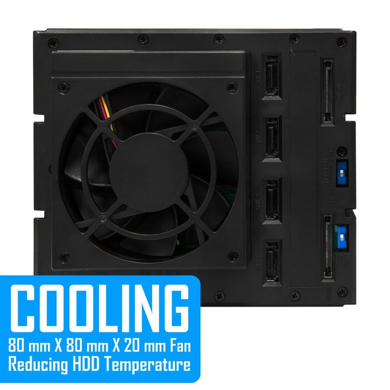 Kingwin SSHD Hard Drive Enclosure Internal Four Mobile Rack For 3.5â€ Solid State Drive/HDD, SATA Enclosure, Support SATA I/II/III & SAS I/II 6 Gbps - Image 4